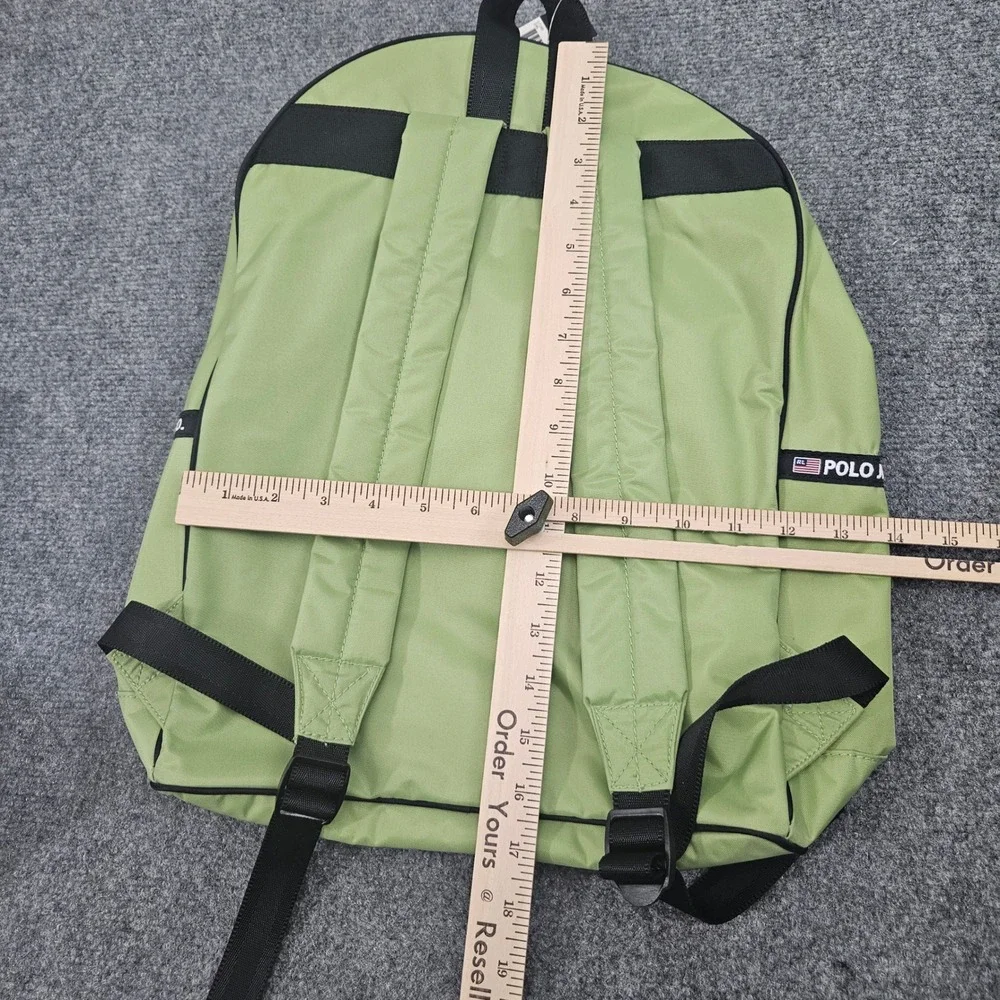 Vintage 90s Polo Jeans Co Ralph Lauren Backpack Green Bag Nylon Y2K Skate Sporty